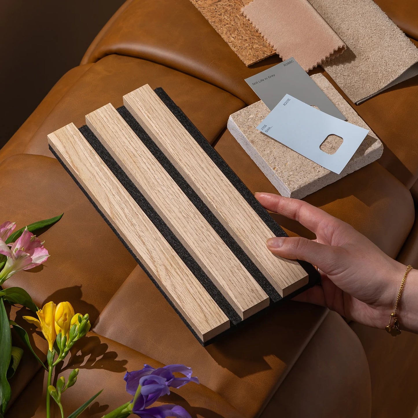 SlatWall Acoustic Walnut Panel
